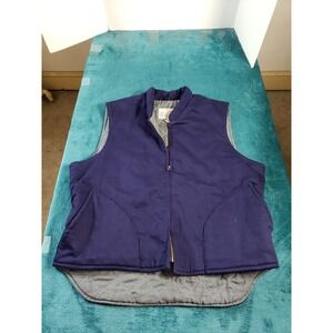 VINTAGE Golden Fleece Industrial Outerwear Jacket Mens Blue Sleeveless XL USA